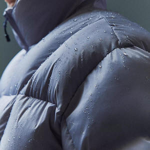 Chaqueta acolchada personalizada transpirable para hombre, marca de moda, a prueba de viento, con capucha, soporte, cremallera frontal, XL, impermeable, deporte de invierno, teñido liso - Product Image 2