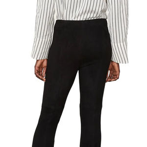 2025 personnalisé PU cuir femmes pantalons Style plat avant mi-coupe respirant conception prix raisonnable Logo personnalisé - Product Image 5