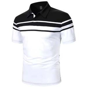 Coton décontracté pour hommes High Street pour polos broderie personnalisée solide à manches courtes respirant été grande taille Design 220g - Product Image 5