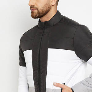 Vestes pour hommes en polyester/spandex de haute qualité, à blocs de couleur, avec col montant, design imprimé personnalisé, imperméables et respirantes - Product Image 6