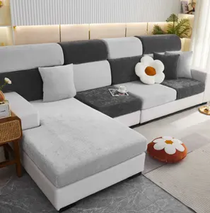 Modern living room free combination sectional fabric color match l shape corner set furniture modular sofa