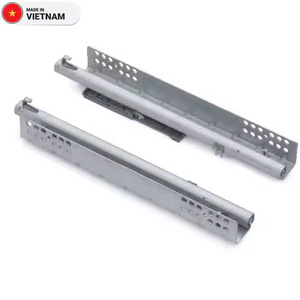 Push Open 3 4 Extension Telescopic Steel Undermount Drawer <strong>Slides</strong> with Fixed Pin - Product Image 1