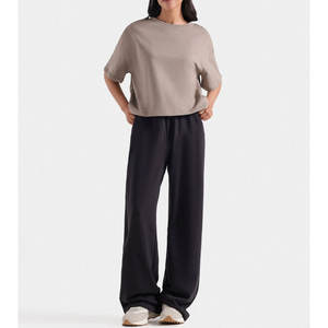 Style OEM 100% coton T-shirt à manches courtes pour femmes Meilleure qualité T-shirts courts pour femmes à vendre - Product Image 1