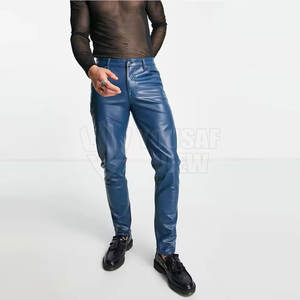 Pantalones de Cuero Casuales Ligeros de Primera Calidad, Cintura Alta, Precio de Fábrica al por Mayor, Logotipo Personalizado para Hombre - Product Image 4