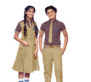 Uniforme scolaire international, chemise en tissu tartan sur mesure avec pantalon bleu et ensemble jupe - Product Image 5