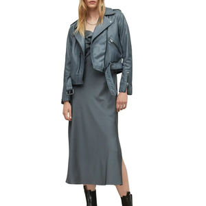 Veste matelassée en cuir véritable surdimensionnée de couleur unie 2025, vêtements pour femmes, doublure en coton, hiver - Product Image 4