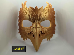 3 डी मुद्रित रेवेन मास्क, गोथिक पक्षी योद्धा मास्क, कॉसप्ले फंतासी बेक मास्क, डार्क रहस्यवादी मास्क, लार्प की पोशाक - Product Image 3