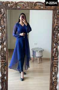 Nueva llegada étnica Faux Georgette listo Kurtis para las mujeres de talla grande Casual fiesta Festival desgaste indio y paquistaní ropa - Product Image 2