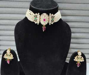 Natural White Mother Pearl Necklace Choker Classic Indian Women <b>Jewellery</b> for Wedding Party Buddhist Religious - Product Image 2