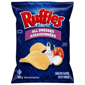 Papas Fritas Lays Ruffles con Crema Agria y Tocino, Ruffles Flamin Hot Cheddar Sour Cream - 8oz - Product Image 1