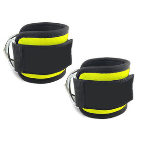 Sangles de cheville réglables unisexes en coton/polyester, protection professionnelle rembourrée et personnalisée, antidérapantes, pour machines de fitness et de gymnastique. - Product Image 2