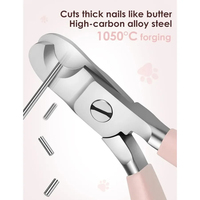 FLAMIA JABZ coupe-ongles en acier inoxydable de haute qualité pour animaux de compagnie petit moyen chien et chat coupe-orteils ciseaux chien chat outil de toilettage
