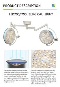 Lampada Chirurgica LED a Doppia Testa LK/LED-700/700 Senza Ombra 160000 Lux OSRAM con Temperatura Colore Regolabile per Sala Operatoria Ospedaliera - Product Image 2