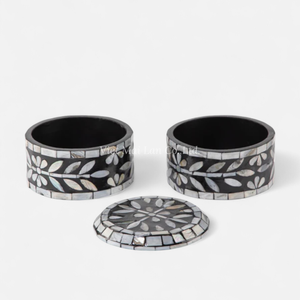 Caja de Nácar al por Mayor, Proveedor OEM, Incrustaciones de Concha Hechas a Mano, Almacenamiento Decorativo para el Hogar - Product Image 1