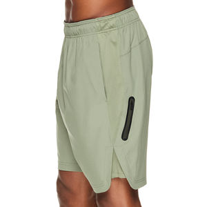 Pantalones cortos deportivos atléticos de secado rápido para hombre al por mayor, pantalones cortos de gimnasio para correr de poliéster 100% con patrón sólido de bolsillo para hombre - Product Image 6