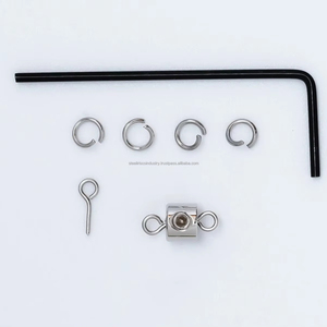 Kit de Cierre Hexagonal Metálico para Collares y Pulseras, Llave de Bloqueo Hexagonal, Cierre de Seguridad Hexagonal de 5mm x 5mm, Pulsera de Acero Metálico - Product Image 1