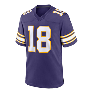 Maillot de football américain personnalisé vert et blanc, col en V, manches courtes, manches rayées, numéro d'équipe - Product Image 4