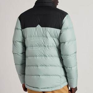 2024 hommes haute rue Style bulle veste couleur unie décontracté hiver col montant coupe-vent avec motif de lettre - Product Image 4