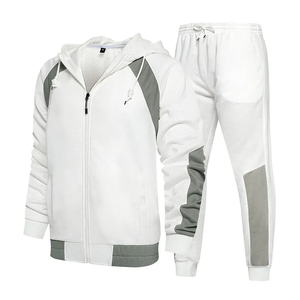 OEM Unisex Stylish Training Hoodie Sweatpants Set Slim Fit Winter Wear with Heavyweight Zipper Breathable Mens Tracksuits - Product Image 1