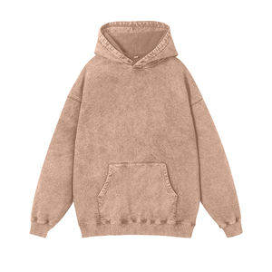 เสื้อสวมหัวผ้าฟลีซสำหรับผู้ชายเสื้อสวมหัวโอเวอร์ไซส์ทำจากผ้าฝ้าย100% เทอร์รี่แบบกำหนดเอง - Product Image 4