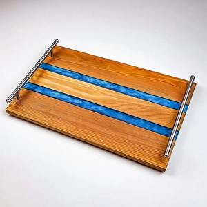 Best Quality Minimalist Resin and Wood <b>Tray</b> Contemporary <b>Organizer</b> for Tabletop Vanity <b>Desk</b> and Daily Essentials At Best Price - Product Image 1