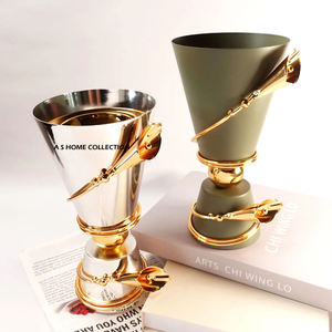 Parfum de maison Design en forme de fleur dorée avec couvercle Décoration intérieure Bakhoor Brûleurs d'encens arabes Fournitures - Product Image 5