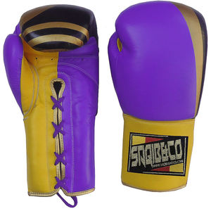 Gants de kickboxing lacés bleus MMA Training 12oz Gants de boxe Gants de sparring et débutants Engrenages de boxe - Product Image 3