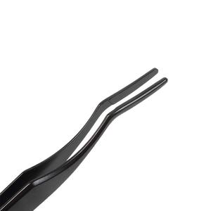 Best Quality Stainless Steel <b>Eyelash</b> Tweezers Black Color Coated Metal Lash Curler <b>Applicator</b> <b>Eyelash</b> Extension Tweezers Remover - Product Image 4