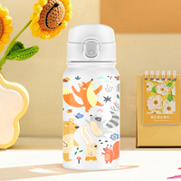 Termo de aislamiento de doble pared personalizado a buen precio, termo de impresión 3D para niños con aro portátil para exteriores