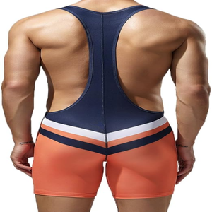 ชุดบอดี้สูทเข้ารูปสำหรับผู้ชาย2025จั๊มสูทเล่นกีฬาผ้าสแปนเด็กซ์โพลีเอสเตอร์ทรงพอดีตัว - Product Image 3