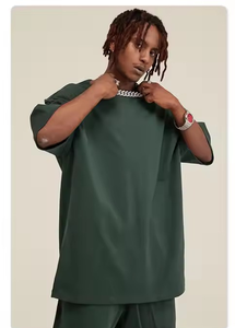 เสื้อยืดโอเวอร์ไซส์ผ้าฝ้าย100% พรีเมี่ยมสำหรับผู้ชายเสื้อยืดไหล่ตกแห้งเร็วออกแบบโลโก้ได้ตามต้องการ - Product Image 5