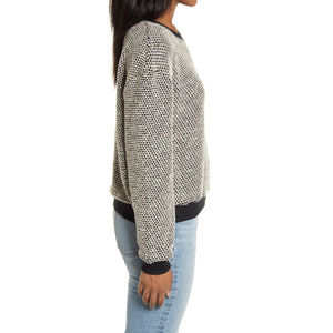 Otoño fino gris claro Color sólido polar 450g Regular Fit Plus Size hombro abajo cuello redondo Unisex mujeres sudaderas para Casual - Product Image 6