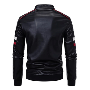 Men's Slim Fit Winter Custom Biker Riding PU Leather Racing Motorbike Jacket Breathable Touring Bomber - Product Image 3