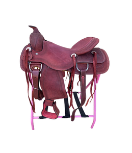 Juego de tachuelas de cuero genuino de primera calidad, monturas de carreras occidentales e inglesas para montar a caballo - Product Image 1