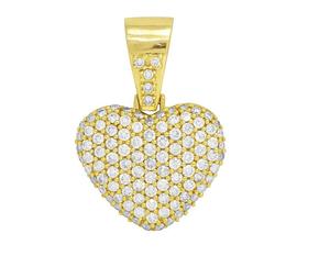 Amour coeur Design S925 argent Sterling avec Moissanite rond diamant pendentif élégant bijoux cadeau pour les femmes - Product Image 1