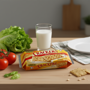 Crich G25X10 Snacks de Trigo Horneados Bajos en Sal, Galletas para Ensalada, 250g X12 Paquetes - Product Image 3