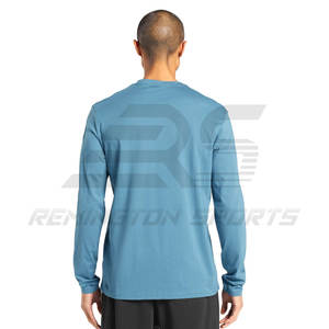 Camisetas de manga larga para hombre más vendidas, camisetas con logotipo personalizado para hombre, camisetas de Fitness con cuello redondo para hombre - Product Image 3