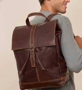 Mochila Vintage de Cuero Genuino Marrón Oscuro para Hombre, Bolsa para Portátil de 15 Pulgadas, Mochila Escolar Universitaria con Forro de Algodón - Product Image 5