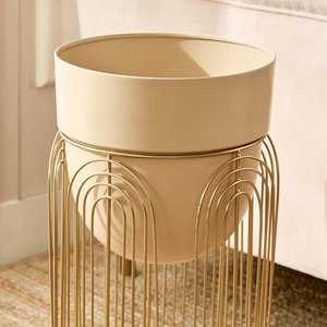 Set of 2 Metal Floor Planters With Gold <b>Stand</b> Handmade Metal New Flower Pot Style Metal Flower <b>Vase</b> High Selling Wholesale Price - Product Image 4