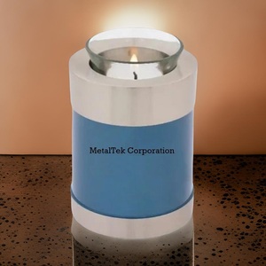 หลอดที่ระลึกสำหรับงานศพของมนุษย์และสัตว์เลี้ยงทำจากโลหะแข็งล็อคด้ายเพื่อรักษาความปลอดภัยขี้เถ้าเทียนทีไลท์ - Product Image 6