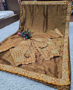 Banarasi Silk Saree pour Femmes Design Moderne de Haute Qualité KUNJ CREATION Marque Indien Pakistanais Vêtements Fêtes Festivals - Product Image 3