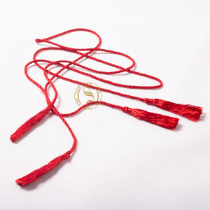 Cordons de Cincture enduits personnalisés de haute qualité avec des glands de prêtre multicolores pour sacs à vêtements - Product Image 2