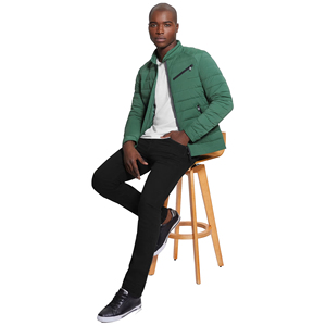 2024 hommes matelassé doudoune mince vêtements d'hiver avec col montant et poches de haute qualité pas cher en gros - Product Image 4