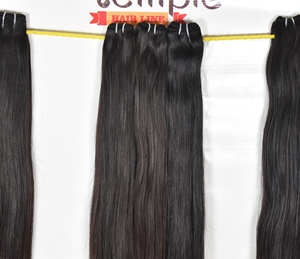 Ensemble 100% branche vierge indienne traitement aucun vente en gros cuticule aligné fabrique des extensions de cheveux humains à double trame - Product Image 3