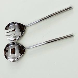 Silver Polished Spoon & Fork Set Wedding Table <b>Decor</b> Spoon Salad Server Long Heart Shape End Design Handle - Product Image 5