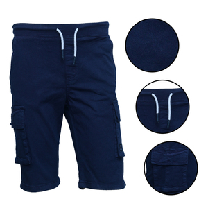 Short décontracté taille moyenne 100% coton pour hommes avec motif tissé Short cargo respirant de type solide Service OEM disponible - Product Image 4