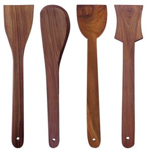 Cucharas de Cocina de Madera Ecológicas con Mango Largo de 11 Pulgadas para Freír, Servir Postres y Arroz, Aptas para Utensilios de Cocina Antiadherentes, Exportación al por Mayor - Product Image 3