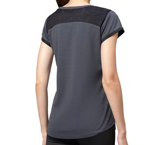 T-shirt à manches courtes pour femmes T-shirts respirants couleur personnalisée T-shirts pour femmes coupe régulière col rond OEM Vente en gros - Product Image 2