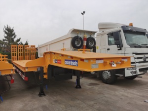 Semirremolque de Plataforma Baja de 60 Toneladas con Suspensión Cantilever, Dos Líneas, Cuatro Ejes - Product Image 2