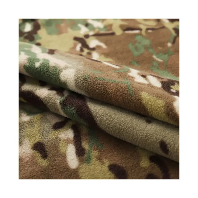 camouflage hose jacke stoff material 100% polyester stoff rolle kundenspezifischer druck camo polar vlies stoff für kleidung